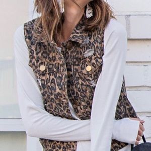 Leopard Print Vest